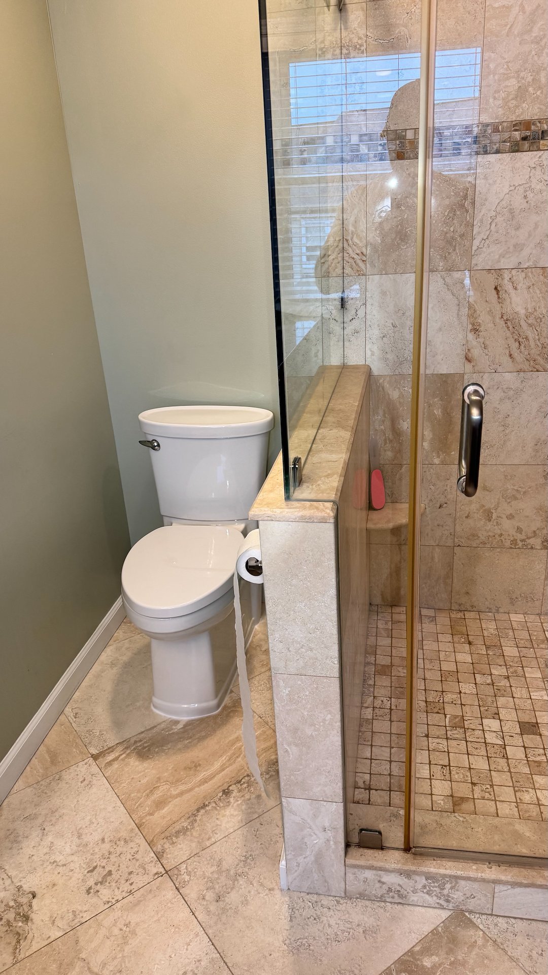 New toilet installation in a remodeled bathroom in Alexandria, VA